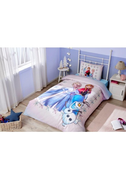 Disney Uyku Seti Ranforce Tek Kişilik Lıla Frozen Frosted