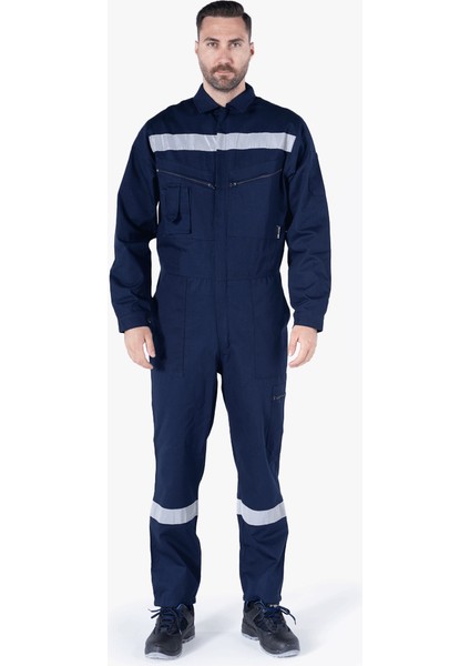 Reflektörlü Cepli Pamuklu Tulum