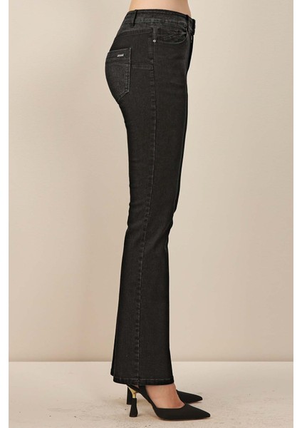 Geniş Paça Siyah Jean Pantolon modelleri