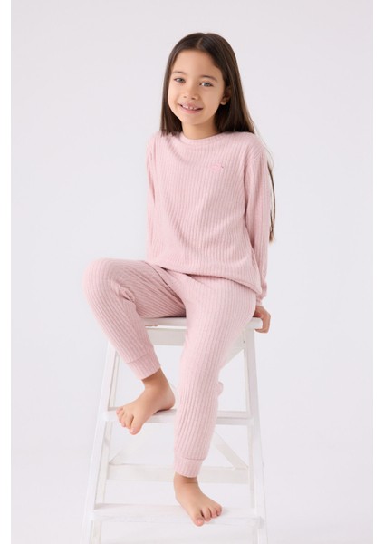 Kız Çocuk Pembe Uzun Kol Pijama Takım modelleri
