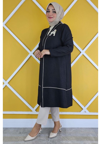 Kadın Broş Detaylı Kimono Bluzlu Tesettür Takım fiyatları