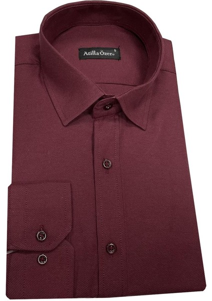 Uzun Kol Slim Fit Erkek GÖMLEK-6856