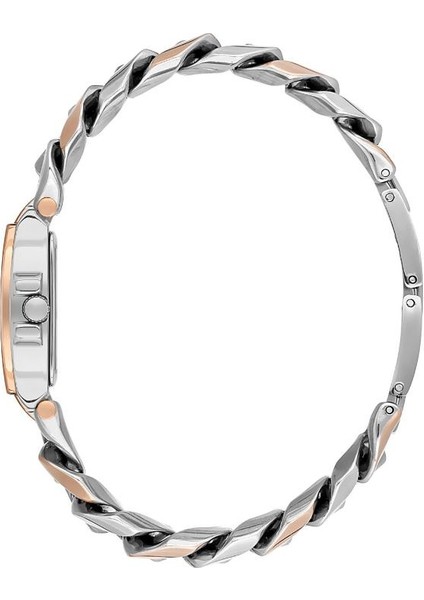 DK.1.13717-4 Dikdörtgen Kadran Taşlı Tasarım Suya Dayanıklı Metalik-Rose Renk Kadın Kol Saati fiyatları