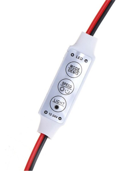 Dc 12-24V 3 Tuş LED Dimmer Hafızalı 12A 3 Modlu 5050 3528 5630