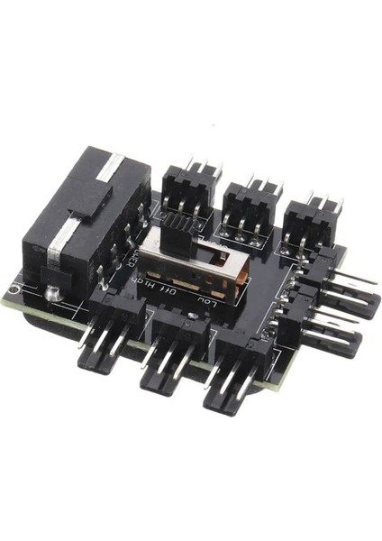 8 Port Fan Çoğaltıcı Hub Kartı Ide Güç Giriş Soketi Hız Kontrol