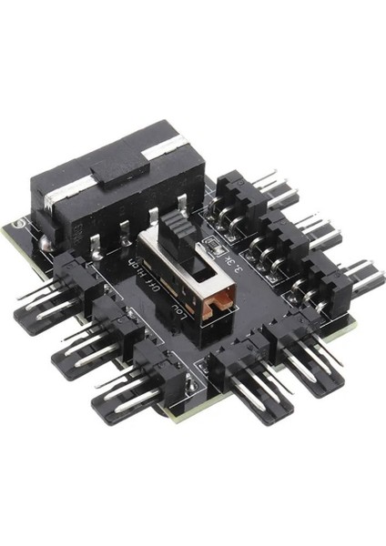 8 Port Fan Çoğaltıcı Hub Kartı Ide Güç Giriş Soketi Hız Kontrol
