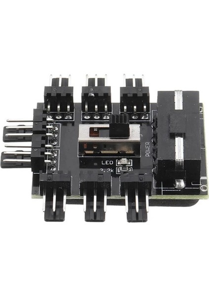 8 Port Fan Çoğaltıcı Hub Kartı Ide Güç Giriş Soketi Hız Kontrol