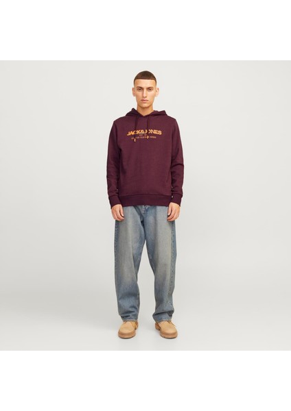 Erkek Kapüsonlu Gögüs Logo Baskili Sweatshirt - Alvis modelleri