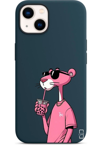 iPhone 15 Lansman Kılıf Pink Panther