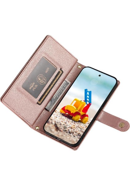 Google Piksel 9 Pro Xl Cüzdan Iş Standı Için Flip Case Crossbody Kayış (Yurt Dışından)
