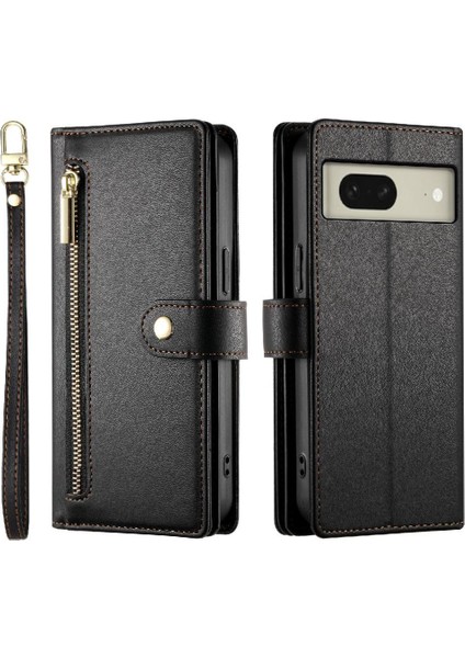 Google Piksel 8 Crossbody Kayış Standı Cüzdan Iş Için Flip Case (Yurt Dışından)