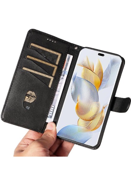 Onur 90 Pro Için Filp Durumda Kredi Kartı Yuvası Cüzdan ile Preslenmiş Pu Deri (Yurt Dışından)