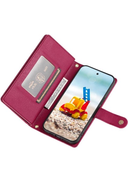 Google Piksel 9 Pro Xl Cüzdan Iş Standı Için Flip Case Crossbody Kayış (Yurt Dışından)