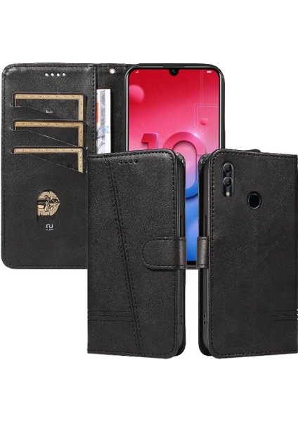 Onur 10 Lite Için Filp Durumda Kredi Kartı Yuvası Siyah ile Preslenmiş Pu Deri (Yurt Dışından) fiyatları