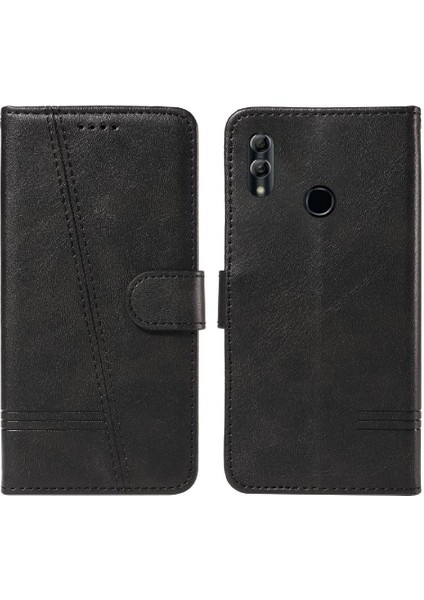 Onur 10 Lite Için Filp Durumda Kredi Kartı Yuvası Siyah ile Preslenmiş Pu Deri (Yurt Dışından) modelleri