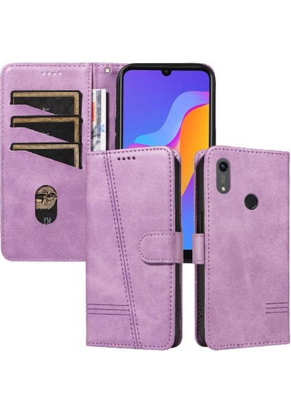 Huawei Y6 2019 Cüzdan Telefon Kılıfı Için Filp Durumda Preslenmiş Pu Deri ile (Yurt Dışından)