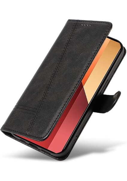 Xiaomi Redmi Not 13 Pro 4g Için Filp Durumda Kredi ile Preslenmiş Pu Deri (Yurt Dışından)