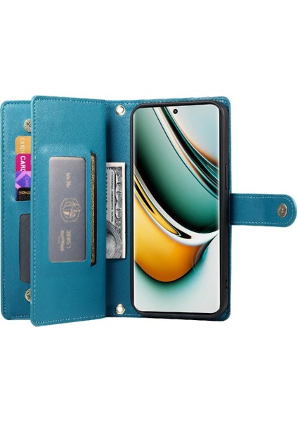 Manyi Mall Realme 11 Pro Için Flip Case Crossbody Kayış Standı Çok Fonksiyonlu Cüzdan (Yurt Dışından)