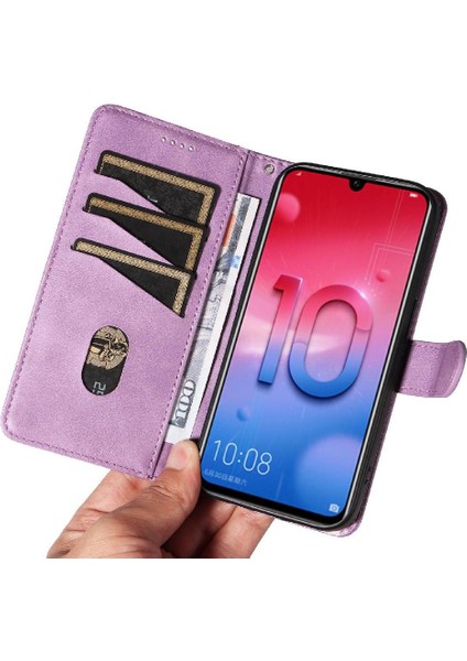 Onur 10 Lite Için Filp Durumda Kredi Kartı Yuvası Siyah ile Preslenmiş Pu Deri (Yurt Dışından) indirimleri