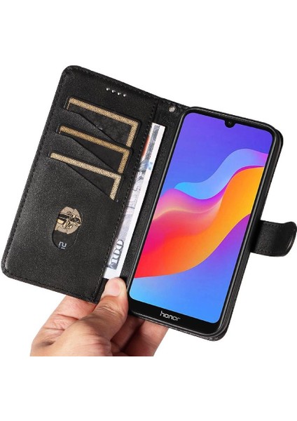 Huawei Y6 2019 Cüzdan Telefon Kılıfı Için Filp Durumda Preslenmiş Pu Deri ile (Yurt Dışından)