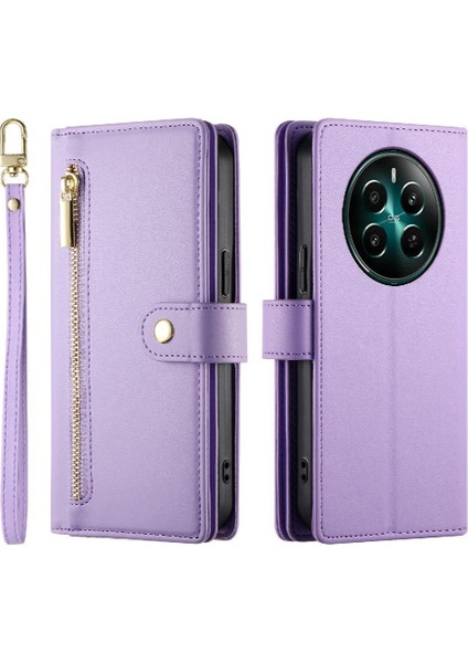 Realme 12 Artı Crossbody Kayış Standı Çok Fonksiyonlu Cüzdan Için Flip Case (Yurt Dışından) modelleri