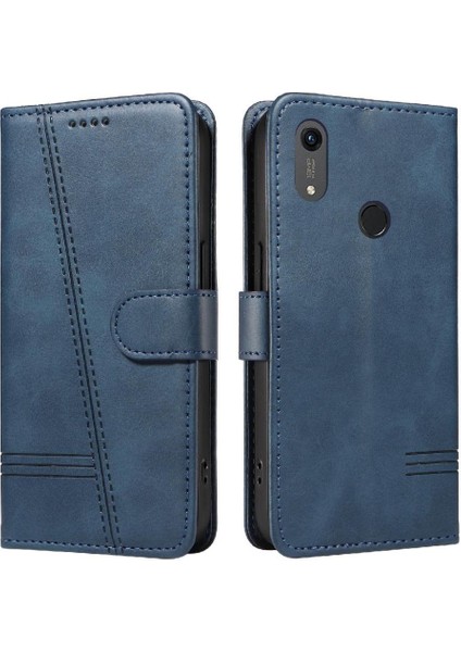Huawei Y6 2019 Cüzdan Telefon Kılıfı Için Filp Durumda Preslenmiş Pu Deri ile (Yurt Dışından)