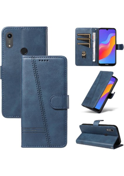 Huawei Y6 2019 Cüzdan Telefon Kılıfı Için Filp Durumda Preslenmiş Pu Deri ile (Yurt Dışından)