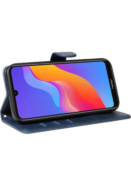 Huawei Y6 2019 Cüzdan Telefon Kılıfı Için Filp Durumda Preslenmiş Pu Deri ile (Yurt Dışından)