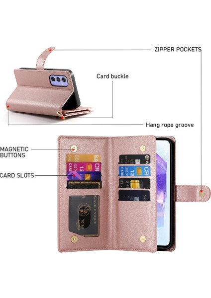 Samsung Galaxy Galaxy Için Flip Case Standı Çok Fonksiyonlu Iş Cüzdan (Yurt Dışından)
