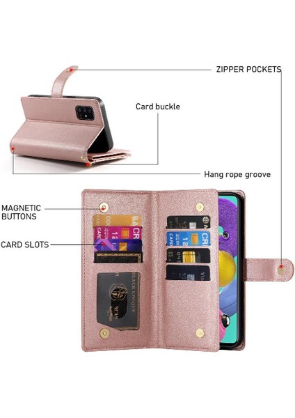 Samsung Galaxy A51 4g Için Flip Case Standı Crossbody Kayış Iş (Yurt Dışından)