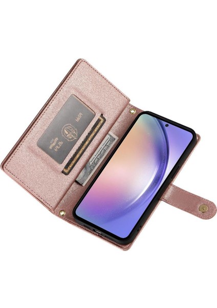 Samsung Galaxy A54 5g Için Flip Case Crossbody Kayış Iş Standı Cüzdan (Yurt Dışından) modelleri