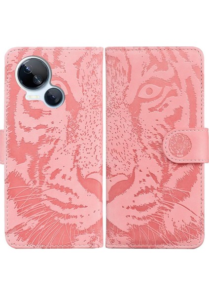 Tecno Spark 10 5g Kickstand Koruyucu Kabartmalı Sevimli Kaplan Için Flip Case (Yurt Dışından)