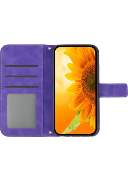 Samsung Galaxy A06 Için Kart Yuvaları Tutucu Lüks Pu ile Kısa Kayış (Yurt Dışından)