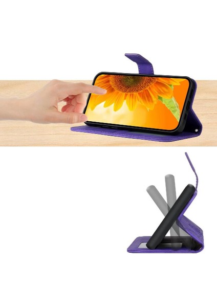 Samsung Galaxy A06 Için Kart Yuvaları Tutucu Lüks Pu ile Kısa Kayış (Yurt Dışından)