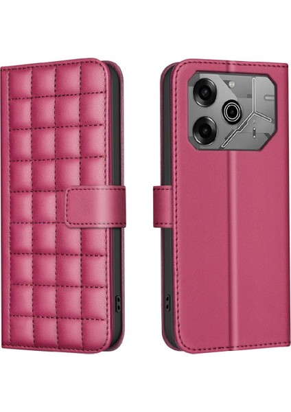 Tecno Pova 6 Pu Deri Koruyucu Kart Yuvaları Tutucu Için Flip Case Basit (Yurt Dışından)