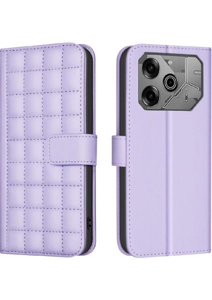 Manyi Mall Tecno Pova 6 Pu Deri Koruyucu Kart Yuvaları Tutucu Için Flip Case Basit (Yurt Dışından)