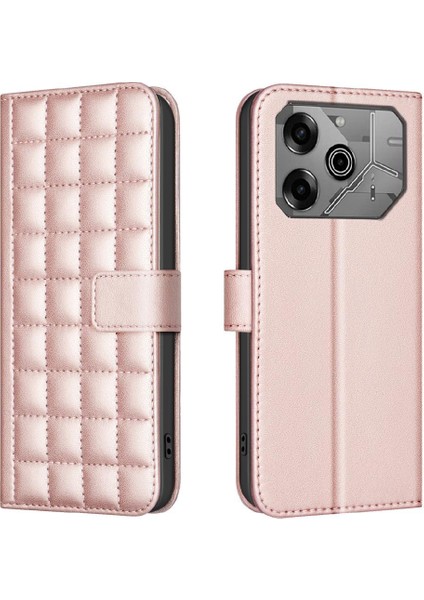 Manyi Mall Tecno Pova 6 Pu Deri Koruyucu Kart Yuvaları Tutucu Için Flip Case Basit (Yurt Dışından)