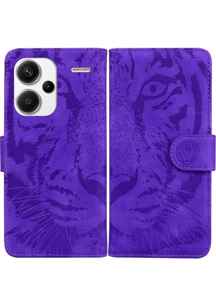 Xiaomi Redmi Not 13 Pro Artı Kabartmalı Sevimli Kaplan Kickstand Için Flip Case (Yurt Dışından)