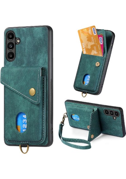 Samsung Galaxy A54 5g Premium Deri Kart Yuvası Manyetik Kapatma (Yurt Dışından)