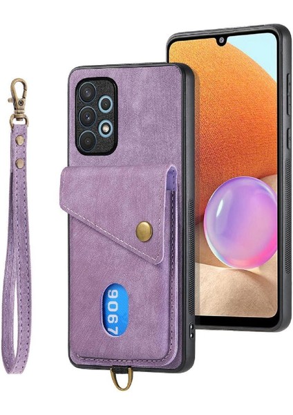 Samsung Galaxy A32 4g Çok Fonksiyonlu Premium Deri Kart Yuvası (Yurt Dışından)