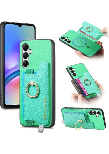 Samsung Galaxy A05S Cüzdan Manyetik Halka Standı Tutucu Magsafe Için Kılıf (Yurt Dışından)