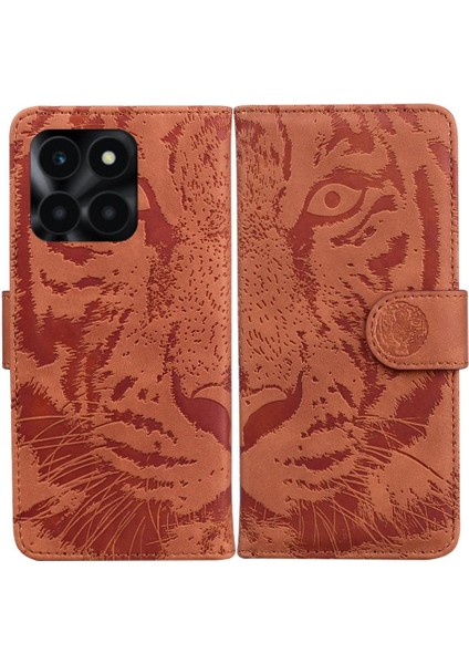 Onur X6A Deri Cüzdan Kabartmalı Sevimli Kaplan Kickstand Için Flip Case (Yurt Dışından)