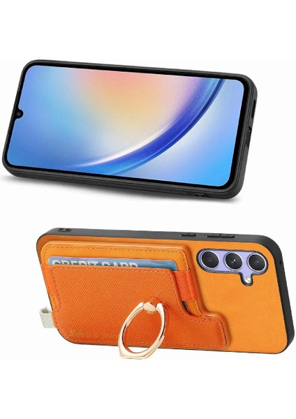 Samsung Galaxy A34 Halka Standı Tutucu Manyetik Cüzdan Magsafe Için Kılıf (Yurt Dışından)