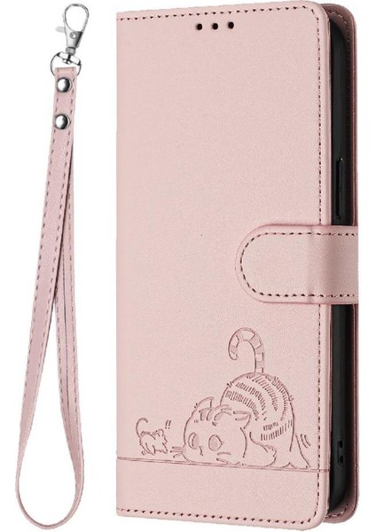 IPhone 15 Için Kılıf Artı Kart Yuvası Tutucu Kickstand Kedi Rfıd Cüzdan Flip (Yurt Dışından)