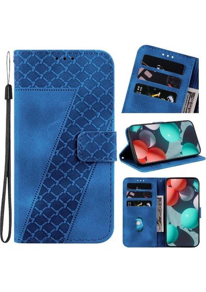 Google Piksel 9 Pro Xl Için Telefon Kılıfı Pu Deri Kart Yuvası Fonksiyonu Desen (Yurt Dışından)