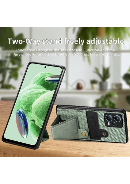 Xiaomi Redmi Not 12 5g Için Kılıf Braketi Cardholder Manyetik Tasarım Standı (Yurt Dışından)