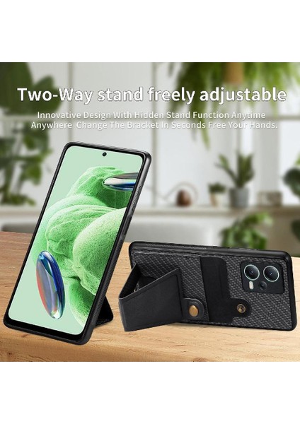Xiaomi Redmi Not 12 5g Için Kılıf Braketi Cardholder Manyetik Tasarım Standı (Yurt Dışından)