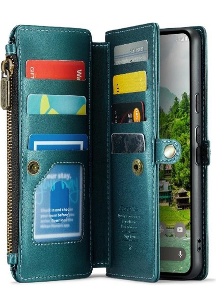 Google Piksel 9 Pro Xl Için Crossbody Durumda Rfıd Engelleme Durumda Cüzdan Fermuar (Yurt Dışından)