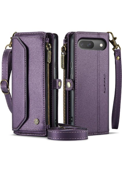 Kadınlar Için Crossbody Durumda Google Piksel 9 Cüzdan Durumda Fermuar Faturaları Yuvası (Yurt Dışından)