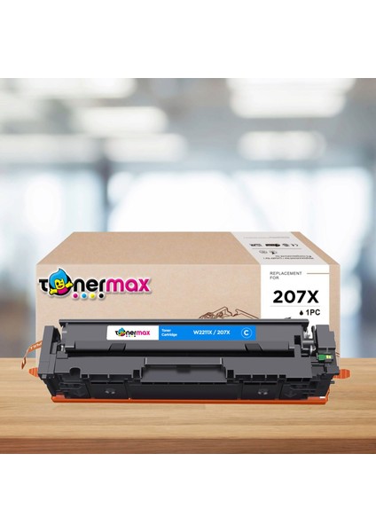 Hp 207X - W2211X Muadil Toner Mavi - Çipli / Hp Color Laserjet Pro M255DW / M255NW /M282NW /M283CDW /M283FDN /M283FDW